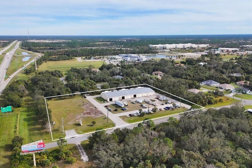 Recorded Sold Data for commercial warehouse building with 8 units on 4 acres and I-75 frontage.