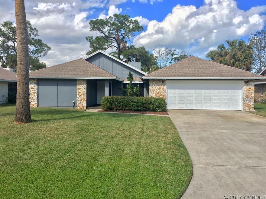 Very spacious 3 bedroom 2 bathroom home in a wonderful area of New Smyrna Beach! Over 1800 Sq ft of living area. Kitchen has been remodeled beautifully with 42" cabinets, soft close cabinet doors and drawers, finished off nicely with granite counter tops. Bedrooms are large with 2 of the 3 having walk-in closets. The master bathroom has been given a total makeover as well including double sinks and a large walk-in shower! Plenty of storage included within the indoor laundry room along with the oversized garage. Location is key as this home is on a dead end street and also pinned between Hidden Lake's and New Smyrna Golf Courses. Very easy access to 44 and I95. All information is intended to be accurate. Buyers are advised to verify facts important to them. ;Water: City