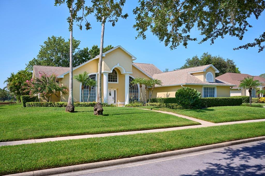 SITUATED IN THE SIGNATURE COVE SECTION OF TIMACUAN, A SOUGHT AFTER GOLF COURSE COMMUNITY, WHICH IS ARGUABLY THE MOST SERENE CLUSTER OF HOMES IN TIMACUAN, THIS BEAUTIFULLY LANDSCAPED POOL HOME IS WAITING FOR YOU. SOARING VAULTED CEILINGS GREET YOU AS YOU ENTER THE FOYER AND YOU WILL BE IMMEDIATELY DRAWN TO THE SPARKLING POOL AND UNOBSTRUCTED VIEWS OF THE GOLF COURSE. THIS EXCEPTIONAL LAYOUT OF 2260 S.F. FEATURES 4 BEDROOMS AND 3 BATHROOMS. EACH BEDROOM HAS ACCESS TO IT'S OWN BATHROOM WITH BEDROOMS 2 & 3 SHARING A JACK & JILL BATHROOM, BEDROOM 4 (GUEST ROOM) HAS ITS OWN EN SUITE BATHROOM, AND THE PRIMARY BEDROOM FEATURES A JETTED TUB AND SEPARATE SHOWER IN THE PRIMARY BATHROOM. THE FAMILY ROOM AND KITCHEN FEATURE BEAUTIFUL MAPLEWOOD FLOORING PLUS FOR THOSE CHILLY NIGHTS OF WINTER YOU CAN RELAX AND ENJOY A WONDERFUL WOOD BURNING FIREPLACE IN THE FAMILY ROOM. THE MECHANICALS FEATURE A TRANE HIGH EFFICIENCY DUAL COMPRESSOR (5 TON AND 3.5 TON IN THE SAME COMPONENT) HVAC SYSTEM WITH VARIABLE SPEED AIR HANDLER. THE AIR HANDLER BLOWER WAS REPLACED IN 2025. SWIMMIMG POOL WAS RESURFACED WITH PEBBLE TECH SURFACING IN JUNE 2023 AND POOL PUMP IS ONLY 1 YEAR OLD. PLANTATION SHUTTERS IN FAMILY ROOM AND KITCHEN DINETTE. GREAT LOCATION WITHIN TIMACUAN WITH EASY ACCESS TO BACK GATE NEAR ATHLETIC FIELDS. COME AND SEE THIS GREAT FLOOR PLAN. CONVENIENCE, GREAT SCHOOLS, GOLF, EASY ACCESS TO I4, 417, AND 429. ORLANDO HEALTH HOSPITAL AND ADVENTHEALTH ER AND HEALTH PARK WITHIN MINUTES OF COMMUNITY FRONT ENTRANCE. EXITING THE BACK GATED ENTRANCE YOU WILL BE STEPS FROM THE LAKE MARY SPORTS COMPLEX, SKATEPARK, TENNIS CENTER, AND MORE. ALL THIS RIGHT OUT YOUR FRONT AND BACK ENTRANCE OF THE COMMUNITY.