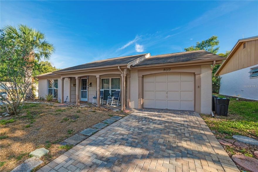 Welcome to your new home in the desirable community of Beacon Woods! This charming corner lot property features 2 bedrooms, 1 1/2 bathrooms. Freshly painted interior. You'll enjoy the peace of mind that comes with a newer AC unit—kitchen with beautiful granite countertops, stainless steel appliances. Relax and unwind in the screened-in sunroom located at the back of the house, perfect for enjoying your morning coffee or evening cocktail. This home also includes a brick paver driveway. Part of the Beacon Woods community. Conveniently located just minutes away from the Gulf of Mexico, shopping, restaurants, and plenty of entertainment, this home is the perfect oasis for anyone looking to enjoy the Florida lifestyle. Contact us today to schedule a viewing!