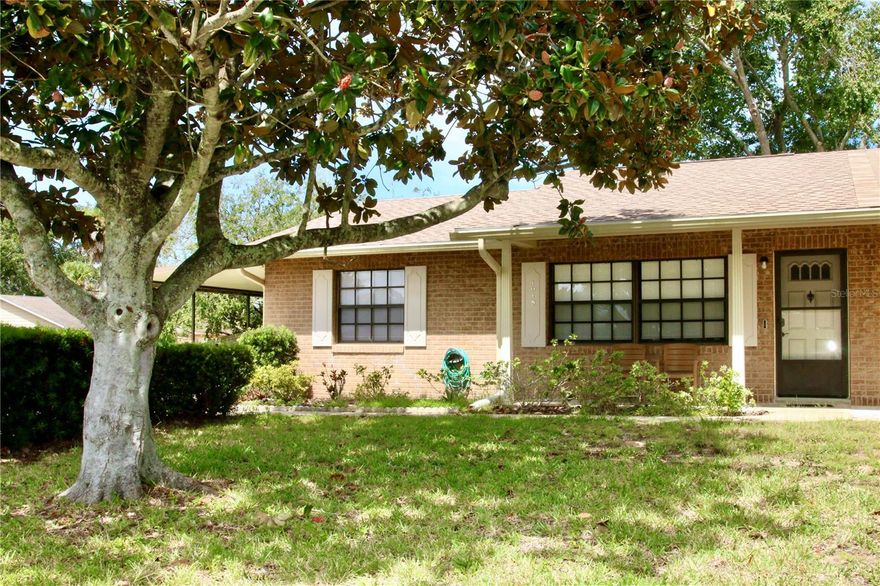 Just 4 miles to the "locals favorite" New Smyrna Beach. Being in Edgewater and right off HWY 1 means low taxes and your minutes to all the NSB amenities. Buy this charming half duplex in the tranquil Pelican West subdivision. It's ideal for first-time buyers, snowbirds, or investors as there are good rental numbers in this area. This inviting home features warm tile plank flooring in the Living Room, creating a cozy atmosphere. The kitchen includes a breakfast bar, oak cabinets, and an adjacent laundry closet for added convenience. The spacious Florida room is perfect for entertaining family and friends. A 9x9 shed provides extra storage and room for gardening tools. Recently a NEW ROOF was put on and the owners enclosed the backyard for their pets. The home sits on a handsome corner lot, conveniently located near grocery stores, banks, dining, with easy access to I-95 and only 20 minutes to the (New Smyrna) beach. Lastly, the "voluntary HOA" offers access to a clubhouse and pool, enhancing your leisure options.  Easy to show — schedule an appointment with 24 hours’ notice.