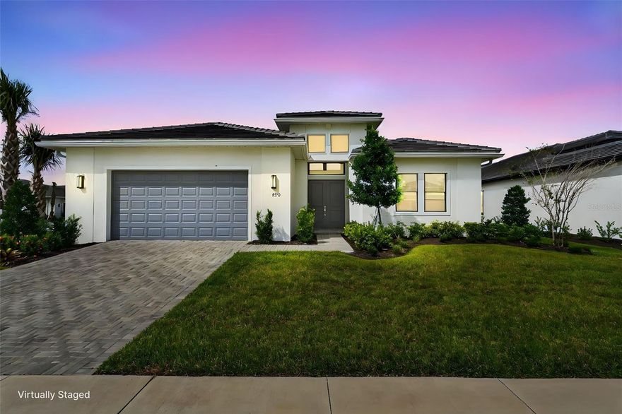 Welcome to 8950 Baroque Terrace in the highly sought-after community of Artistry! This stunning residence is packed with upgrades galore, offering a perfect blend of style, comfort, and functionality. From the moment you step inside, you’ll notice the attention to detail—elevated finishes, modern fixtures, and thoughtful design throughout.

The open-concept floor plan showcases a gourmet kitchen with upgraded cabinetry, quartz countertops, stainless steel appliances, and an oversized island—ideal for entertaining. The spacious living area features custom details and large hurricane impact sliders that open to your private outdoor oasis on a fenced in corner lot!

The primary suite is a retreat of its own, with tray ceilings, a walk-in closet, and a spa-inspired bath boasting dual vanities and a glass-enclosed shower. Additional bedrooms are generously sized and versatile, perfect for family, guests, or a home office.

Step outside to enjoy your upgraded lanai and beautifully landscaped yard, designed for relaxing Florida evenings. With upgraded flooring, designer lighting, smart-home features, and so much more, this home truly has it all.

Located just minutes from shopping, dining, top-rated schools, and Sarasota’s world-class beaches, this property offers the lifestyle you’ve been searching for.

Don’t miss your chance to own this move-in ready, fully upgraded gem in Sarasota!