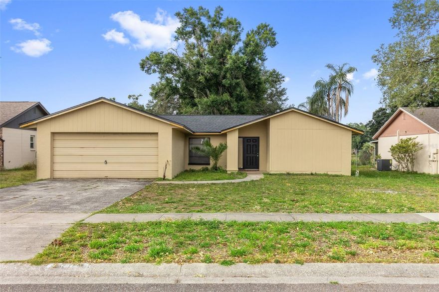 One or more photo(s) has been virtually staged. Roof (2025) and NO HOA provide exceptional value and peace of mind in this three-bedroom, two-bathroom home located in the established Livingston community. Offering 1,264 square feet of living space, a two-car garage, and newly updated front exterior siding, this property is full of potential and ready for your personal touch.

The functional layout offers comfortable living space with great natural light and strong potential to personalize and modernize to your style. The rear covered porch creates the perfect place to relax, entertain, or enjoy tranquil views of the spring-fed pond and beautiful Florida sunsets.

Whether you're looking for a primary residence to renovate, a second home, or your next project, this property presents a rare chance to create something special in a desirable location. Conveniently located near shopping, dining, major roadways, and everyday conveniences, this home combines solid fundamentals with outstanding potential.

Bring your vision and unlock the possibilities this Livingston property has to offer.