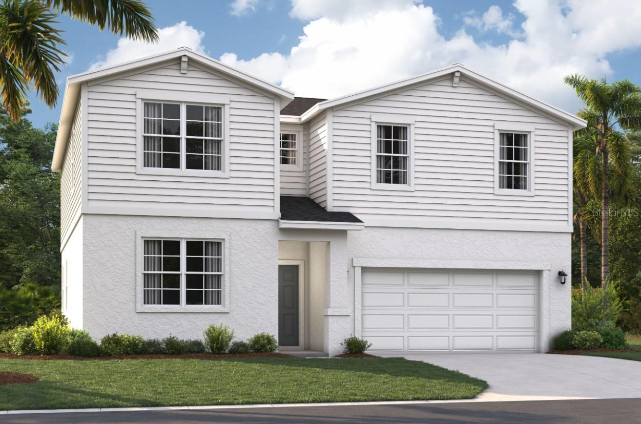 One or more photo(s) has been virtually staged. Under Construction. Stanley Martin builds new construction homes in the Brack Ranch community in St. Cloud, Florida. This neighborhood is ideally located midway between downtown Orlando and the beaches of Florida's east coast. You'll have the best of both worlds- the excitement of the city and the tranquility of the coast right at your fingertips. Downtown Orlando and its famous theme parks are just 25 miles away, and I-95 is only 35 miles away, making for an easy commute. With easy access to SR-417, SR-528, US-192, and Florida's Turnpike, your commute will be a breeze. Plus, with Orlando International Airport just a 15-minute drive away, travel is a breeze. It's not just about the surroundings: Brack Ranch is packed with amenities designed to enhance your lifestyle. Take a dip in the pool, relax in our clubhouse, or explore the many hiking trails.
The two-story Linden offers the perfect amount of space and smart storage for all buyers alike. The main living area includes an open-concept kitchen complete with an oversized island and pantry, a spacious living room, dining room, and an additional flex room—an ideal space for working from home. After work, utilize your outdoor space to enjoy the Florida sunset. Upstairs, a roomy loft offers a cozy living space with endless possibilities, and just down the hall, you'll find three guest bedrooms, a shared bathroom with a double vanity, and a walk-in laundry room. The large primary suite offers plenty of space with a huge walk-in closet and an ensuite bathroom with a stand-up shower and linen closet.