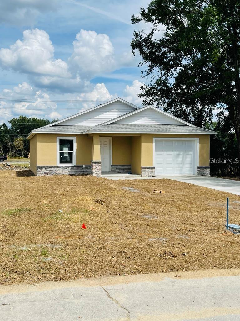 NO HOA OR CDD!!!!!! This almost new block home 2023, offers 3 bedrooms, 2 full bathrooms, open floor plan, laminate floor, Beautiful shaker cabinets in kitchen and bathrooms. Stone countertops, Stainless steel appliances, Indoor laundry with washer/dryer hook-ups. The kitchen and dining take you to French doors leading to the back yard.