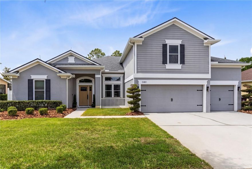Warning: Reading this, you will realize everything has already been done for you in this home. You already know why so many families search for homes in Stevens Plantation: spacious homes, tree-lined streets, and a location that keeps you close to the very best of Central Florida living while offering a true neighborhood atmosphere. What you may not expect is to find a home where nearly every detail has been upgraded and thoughtfully refined to create a truly turnkey experience. From the moment you arrive, it’s clear this residence was designed for both comfort and functionality. Offering 3,110 square feet with a desirable 3-car garage, this completely updated home blends luxury finishes with practical family living. The split floor plan is especially rare and highly functional, with all bedrooms conveniently located on the first floor, while an expansive upstairs bonus room creates endless possibilities for a theater room, game room, fitness area, or private retreat. Inside, the transformation is immediately apparent. Luxury lighting elevates every space, while custom baseboards, upgraded finishes, and luxury vinyl flooring flowing throughout the home create a clean, modern aesthetic. The dedicated office or den features upgraded custom doors, creating a private and refined workspace perfect for remote work or study. At the center of the home is the beautifully redesigned kitchen, created for both entertaining and everyday living. Quartz countertops, upgraded cabinetry, designer backsplash, upgraded sink and faucet, and thoughtfully selected finishes combine to create a space that feels elegant and functional. The kitchen opens seamlessly into the main living areas, allowing the home to feel connected and spacious. Nearby, the dining room has been enhanced with custom built-in cabinetry that adds sophistication and practical storage. The owner’s suite offers the kind of comfort and refinement buyers are searching for, highlighted by a custom-designed master closet system and beautifully remodeled bathroom. Custom built-in bathroom cabinetry and upgraded finishes bring a luxury feel to every bath throughout the home. The updates continue well beyond cosmetic improvements. Major investments include a new roof (2021), double-pane windows (2023), upgraded sliding doors, a tankless water heater, new electrical panel, Tesla charger, water softener system, and a roof lightning protection. Even the laundry room was thoughtfully redesigned with upgraded cabinetry, while the oversized storage attic provides exceptional space rarely found in newer homes. Step outside, and the home transforms into a private Florida retreat. The open-air pool and pavered deck create the perfect setting for entertaining, relaxing weekends, or family gatherings year-round. A dedicated pool bath with direct access to the outdoor living area adds both convenience and functionality to the space. Every system, finish, and detail contributes to a home that feels modern, efficient, and completely move-in ready. Combined with its location just minutes from the tourist corridor along US Highway 192, the home offers exceptional convenience to dining, entertainment, shopping, and Central Florida attractions while still maintaining the comfort of a residential community. Even the HOA adds significant value, including Spectrum 1GB internet, premium cable channels, and a Flock neighborhood camera safety system Call now to schedule a showing...this home will not last.