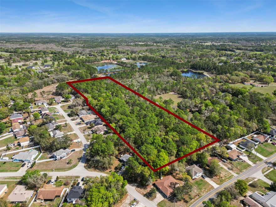 Build your dream home on this 9.5 acre residential lot in Deltona! The lot is flat, zoned R-1 with no HOA. There are two access points - one on Blanton Street and one on Missoula Trail. Blanton Street is the main access point. Great location - a quick drive to I-4.