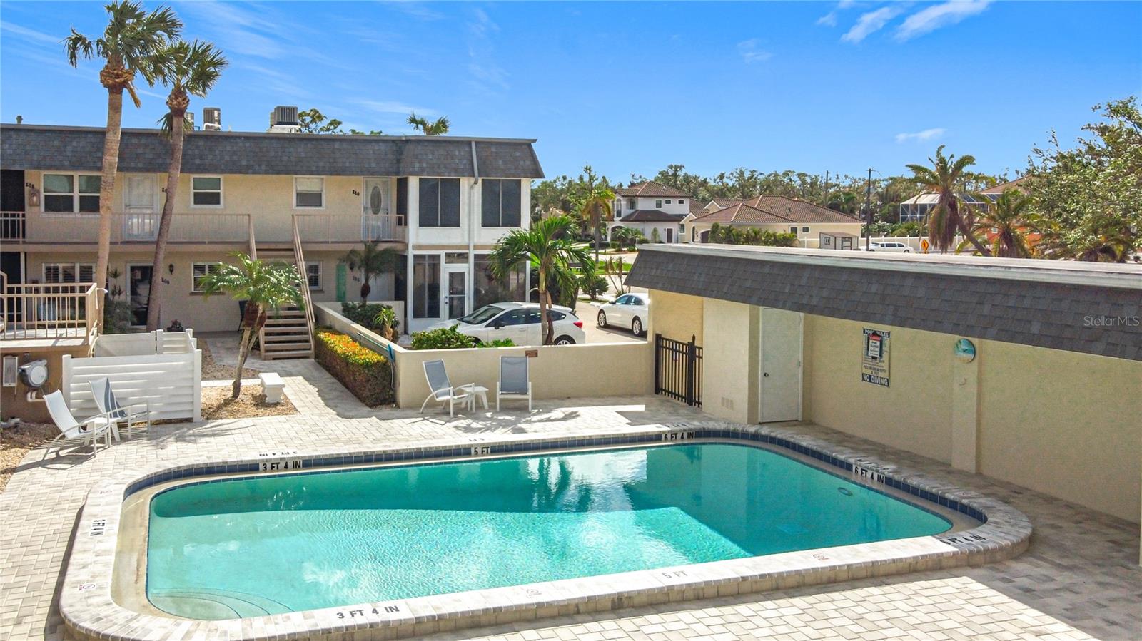 Bristol House is one of the most desirable locations on Venice Island and a 55+ Community. Swimming pool was resurfaced and deck was upgraded with beautiful pavers last summer ,2024. This is a 2 bedroom, 2 bath unit in a very private corner of the complex. The kitchen and bathrooms have been upgraded. There is tile and Laminate flooring throughout. There is a front lanai and an area in the back of the condo that is a quiet area to relax. This property also features a extra flex space that can be used for a sitting room, dining , den or even a 3rd bedroom. Bike or walk to the Beach or Downtown, just a couple blocks away. Multiple Parks, Tennis, Library, The Theater, and so many Restaurants nearby that you will never want to leave the Island!
Also available offseason , call for pricing...