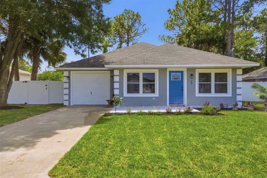 Move-in ready and beautifully renovated, this stunning Palm Coast home at 28 Pine Croft Ln has been completely updated from top to bottom! Enjoy peace of mind with major upgrades including a brand-new kitchen, remodeled bathrooms, new flooring throughout, new interior and exterior doors, a new 3-ton A/C system, and all new windows with a transferable lifetime warranty from Window World.

The home also features a fully fenced backyard with durable vinyl fencing, offering privacy and plenty of space for pets, entertaining, or relaxing outdoors. Conveniently located with quick access to I-95 and US-1, commuting is easy while still being just a short drive to Palm Coast’s beautiful beaches, shopping, dining, and parks. This home combines modern updates, comfort, and location — all that’s left to do is move in and enjoy!