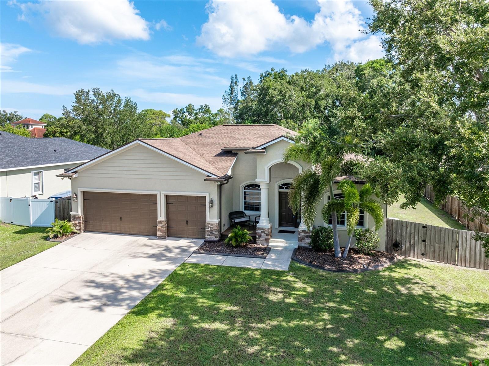 NO HOA & NO CDD! PROPERTY SITS HIGH AND DRY! Bring all your toys to this hidden gem in Ruskin! This spacious 4-bedroom, 3-bath home is tucked away at the end of the road on a private, fully fenced lot – perfect for those who value space and privacy. The yard offers plenty of room for your boat, RV, or anything else you need to store! Inside, you'll find numerous upgrades including beautiful new flooring, granite countertops, and fresh interior paint. This split floor plan provides privacy for everyone and even includes a dedicated office! The kitchen – the true heart of the home – is dressed to impress with its elegant design, overlooking the family room with stunning views of the yard and pool area. The master bedroom is a private retreat with a luxurious master bathroom, while the secondary bedrooms are generously sized and sure to please. Two of the bedrooms share a jack and jill bathroom!! Step outside to your own backyard oasis with a private pool and plenty of shaded space, perfect for entertaining or simply relaxing. This home is truly move-in ready and waiting for its next owner! Don’t miss out on this rare find – schedule your showing today! New roof 2020, New A/C 2025, New fence 2024!!