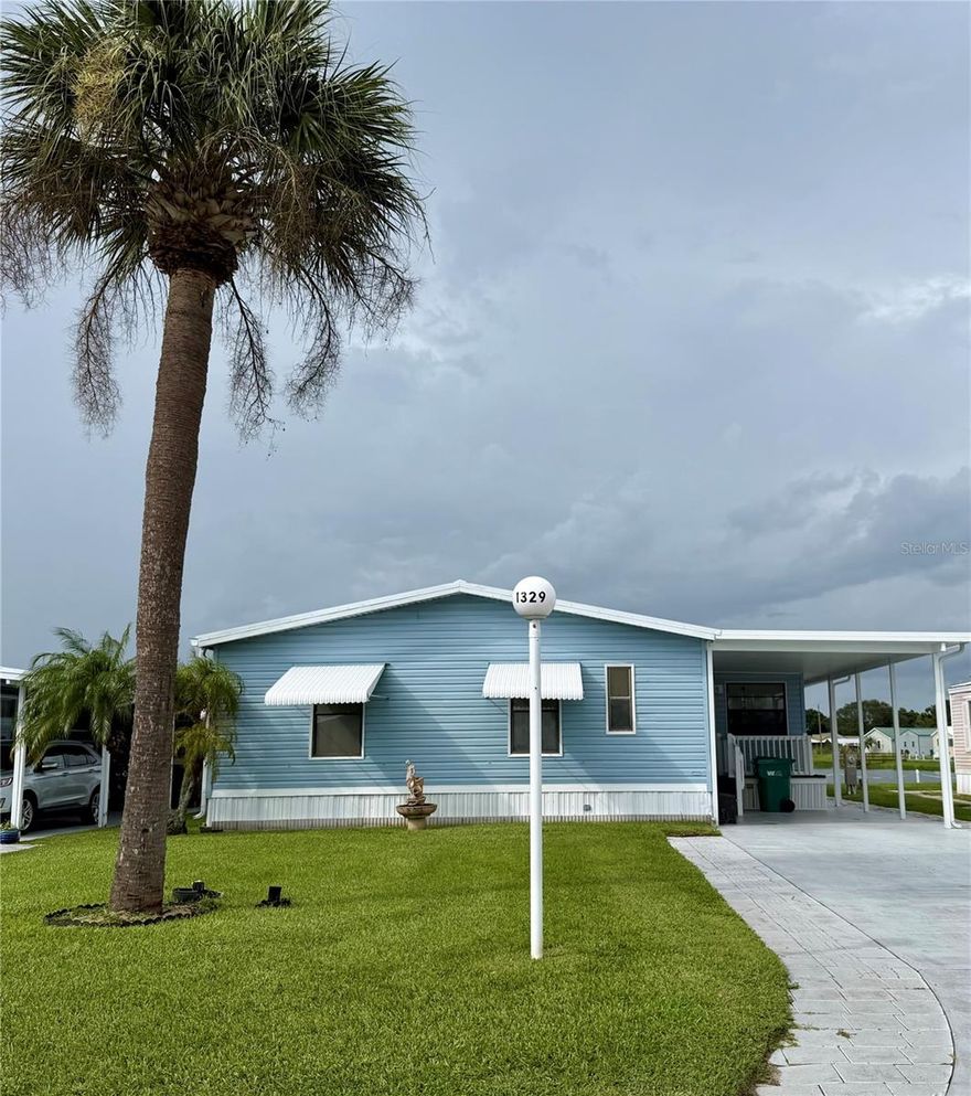 PALM VILLAGE RANCH 55+ COMMUNITY 2BED/2BA WITH 10X22 DEN OVERLOOKING YOUR PRIVATE DOCK ON THE COMMUNITIES LAKE. THIS HOME HAS PLENTY OF LIVING SPACE. KITCHEN HAS BEEN REMODELED AND EXTENDS INTO THE DINING AREA. OVERSIZED LIVING ROOM FOR ENTERTAING FRIENDS AND FAMILY. SEPERATE LAUNDRY ROOM WITH A LINEN CLOSET. SPLIT FLOOR PLAN WITH COMFORTABLY SIZED BEDROOMS. BATHROOMS HAVE BEEN UPDATED. IF YOUR LOOKING FOR OUTSIDE SPACE THERE ARE MULTIPLE SCREENED IN PORCH AREAS AS WELL AS AN ENCLOSED WORKSHOP/SHED. NEW A/C INSTALLED 2025. SCHEDULE AN APPOINTMENT TODAY TO SEE THIS WELL KEPT OASIS OF A HOME.