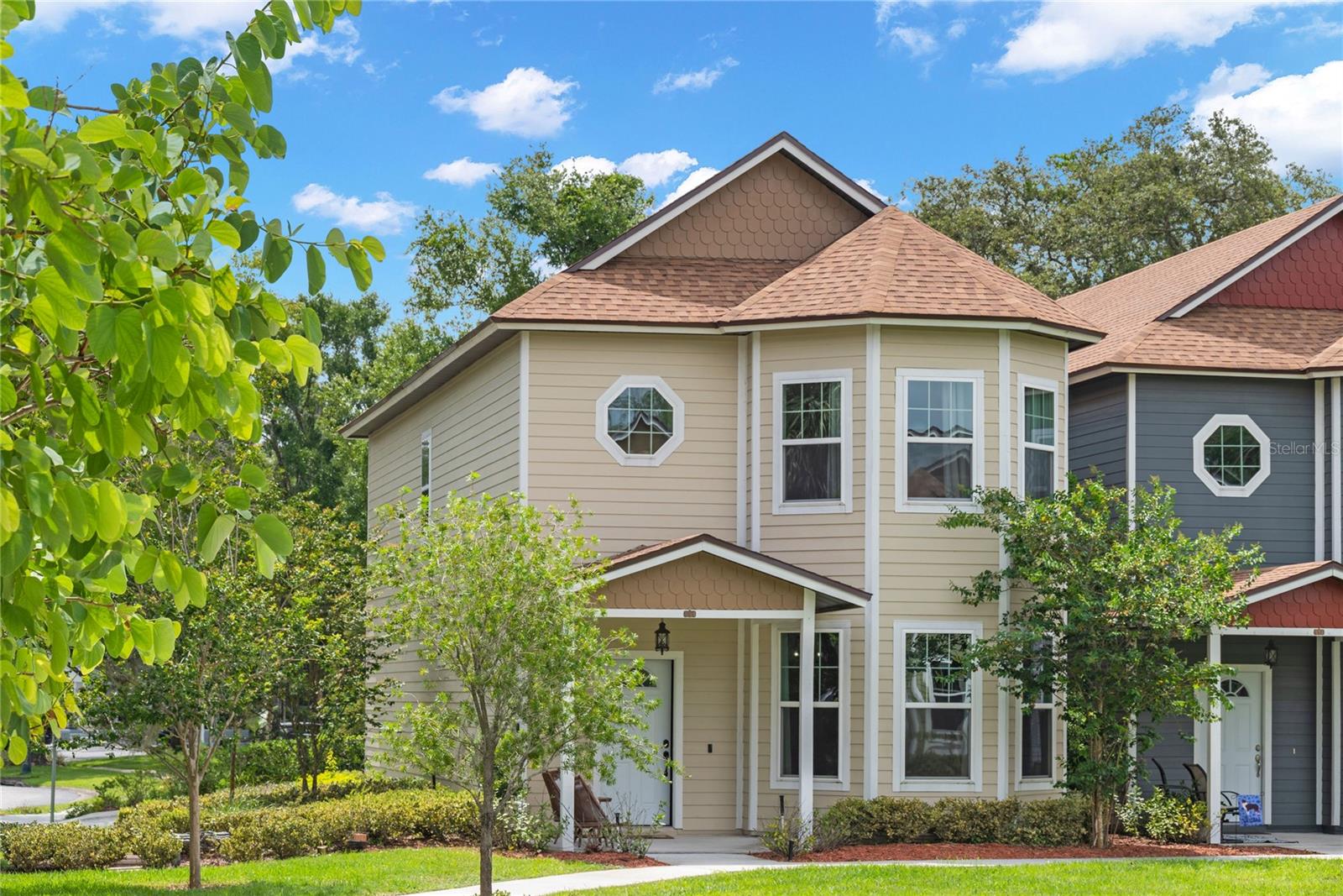 Under contract-accepting backup offers. WELCOME HOME! This beautiful Victorian-style home built in 2021 is ready for its new owner. Right off of Lake Irene on the Casselberry/Longwood border, you're less than 5 minutes away from Publix, Target, Home Depot and so much more. This is such a unique property and won't last long. Upon entering you're greeted by a wonderful living/dining room combo with a bay-style window and an open kitchen with gorgeous white cabinetry and wood tile flooring and stainless steel appliances. The first floor has a beautiful half bathroom with gorgeous tile. There is a 2 car garage with plenty of storage space. The second floor has a loft space and 4 bedrooms with 3 full bathrooms. The loft space is perfect for an additional home office or TV room. Each bathroom has its own unique style and flair with beautiful tile selections. The master bedroom also has a bay-style window with a large walk-in closet, the master bathroom has double sinks and a massive shower. All of the guest bedrooms have great closet space. This is truly the best value for newer construction in the area. The neighborhood has a massive open space/courtyard area that provides a wonderful green space. Schedule your showing today. This home is available immediately.