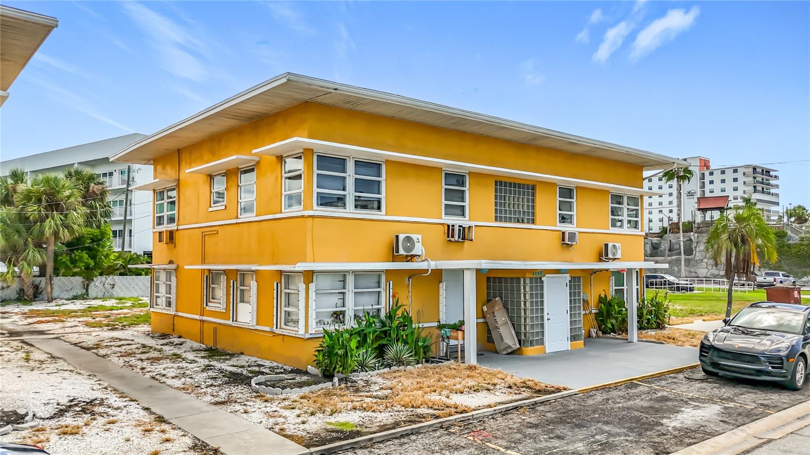 Live the coastal lifestyle in this bright and spacious 1-bedroom, 1-bath unit just one block from the beach in charming Madeira Beach! Featuring a full-size kitchen with breakfast bar, large living room, walk-in closet, and abundant natural light from multiple windows. Enjoy on-site laundry, plenty of parking, and a shared outdoor BBQ area. Nestled in a friendly beach town with parks, fishing piers, sports courts, and year-round festivals. Walk or bike to beach access and explore nearby restaurants, shopping, the VA Hospital, and the iconic John's Pass — all just minutes away!