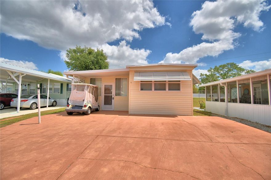 CENTRAL FLORIDA 55+COMMUNITY LIFESTYLE AT ITS BEST.....OWN YOUR LAND...PARTIALLY FURNISHED 1 BEDROOM/ 1 BATH HOME. Inside laundry closet with stackable washer/dryer. Metal Roof and Windows were replaced. HVAC age approx 5-6 years. No rear neighbors as you have a green space to the fence for your outside enjoyment. Shed on property for additional storage needs.  WEST VIEW RIDGE is a GATED COMMUNITY offering a Recreational Building, SOLAR HEATER POOL, Mini Putt Putt Golf, PICKLE BALL COURT, Bocce Ball, Shuffleboard and many more amenities and activities in the community. Close to restaurants/shopping/medical/major highways leading to our Florida Attractions and East/West Coast Beaches. Whether Full-Time or Seasonal....YOUR HOME AWAITS YOU. SELLER MOTIVATED!