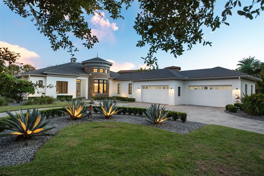 Welcome home to this beautiful single story pool home built by ISSA located in Lake Nona Golf & Country Club.  Situated on a premium .43 acre- estate lot, this well laid out, nearly 3K square foot home makes incredible use of space and has amazing views of the pond and a fountain that lights up in the evenings.  The rare 4 car garage is a bonus, especially if you have many cars or simply enjoy your toys, in addition, the home’s large, circular driveway has room enough for all your family guests that come to visit.  Mature and meticulously maintained landscaping is just one of the many things that stands out in this home. The interior is also meticulously maintained and is sure to impress the pickiest of buyers. All 4 bedrooms have en-suite bathrooms and ample closets. The master bedroom has direct access to the pool area and has an abundance of natural light. The master bathroom has a large soaking tub as well as a generous walk-in shower, two walk-in closets and a private toilet room- what more could you want? One of the best parts of this home is the well-appointed chef’s kitchen that features quartz counter tops, a gas cooktop, and a walk-in pantry that is large enough for a secondary refrigerator. The kitchen opens into the family room and is the perfect spot to host all your family and friends.  But we have saved the best for last: two sets of 10-foot tall sliders lead out to the covered and screened-in lanai and showcase incredible views. With the sliders open, the outdoor grilling area becomes an extension of the kitchen. Sit back, relax, and enjoy the beautiful sounds of nature from your very private colonnade style heated salt-water pool. And on chilly Florida evenings, you can enjoy the spa and put on a fire in the gas fireplace. One of the best things about this home is the location to the Club and all its amenities.  Lake Nona Golf and Country Club is just minutes to the USTA Tennis Center, Medical City, Lake Nona Town Center, and OIA - all you could ask for and more is right outside your door. Lake Nona is a highly sought-after location close to excellent schools, shopping, banking, golfing, entertainment, and recreational venues. Make your appointment today.