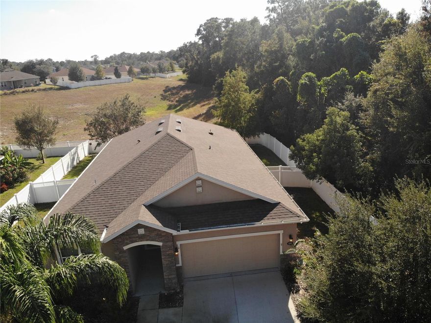 Lovely 4 br home with outstanding dimensions and an incomparable location. Situated at the end of a secluded cul de sac, this block and stucco stunner offers privacy and an idyllic backyard setting that over looks a dramatically sloping retention area. Amenities include a screened rear patio with additional paver entertainment space, spacious master suite and a split floor plan. Priced aggressively to make the decision between waiting to build versus owning now an easy one.