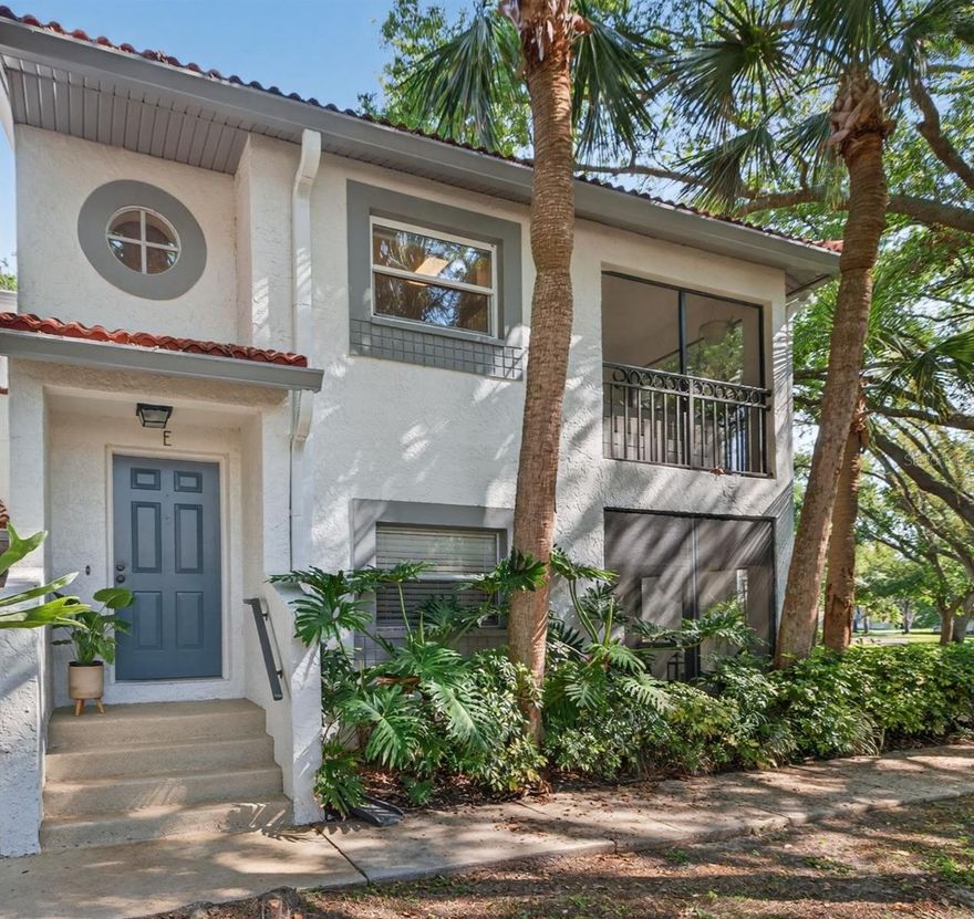 Placido Bayou is one of St. Petersburg's most desirable gated communities, and units here rarely hit the market. This second-floor, 1-bed/1-bath condo offers 710 square feet of well-maintained living space with vaulted ceilings, an open layout, and a walk-in closet in the bedroom. New flooring runs throughout the entire unit. The oversized screened-in porch is the centerpiece of this unit. Surrounded by mature tree canopy on all sides, it has the feel of a private treehouse. Morning coffee, evening drinks, or just unwinding in total quiet. You'll use this space every day. Hurricane-impact windows and sliding glass door are already in place. A new washer and dryer were installed in the unit in 2024. The HOA includes 24/7 manned gated security, pool access, water, garbage, flood insurance, and all exterior building and grounds maintenance. Placido Bayou is known for its scenic lakes, tree-lined walking and biking paths, and meticulously maintained grounds throughout. Minutes from Whole Foods and roughly 10 minutes to downtown St. Pete and the Pier. Gulf beaches, Tampa, and Clearwater are all within about 20 minutes. A private, secure community with easy access to everything St. Petersburg has to offer. Schedule your private showing today.