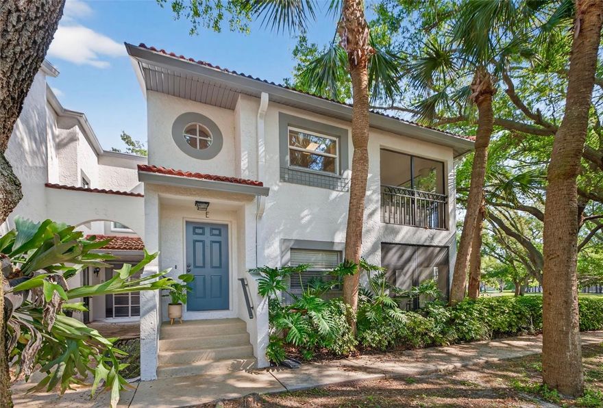 Placido Bayou is one of St. Petersburg's most desirable gated communities, and units here rarely hit the market. This second-floor, 1-bed/1-bath condo offers 710 square feet of well-maintained living space with vaulted ceilings, an open layout, and a walk-in closet in the bedroom. New flooring runs throughout the entire unit. The oversized screened-in porch is the centerpiece of this unit. Surrounded by mature tree canopy on all sides, it has the feel of a private treehouse. Morning coffee, evening drinks, or just unwinding in total quiet. You'll use this space every day. Hurricane-impact windows and sliding glass door are already in place. A new washer and dryer were installed in the unit in 2024. The HOA includes 24/7 manned gated security, pool access, water, garbage, flood insurance, and all exterior building and grounds maintenance. Placido Bayou is known for its scenic lakes, tree-lined walking and biking paths, and meticulously maintained grounds throughout. Minutes from Whole Foods and roughly 10 minutes to downtown St. Pete and the Pier. Gulf beaches, Tampa, and Clearwater are all within about 20 minutes. A private, secure community with easy access to everything St. Petersburg has to offer. Schedule your private showing today.