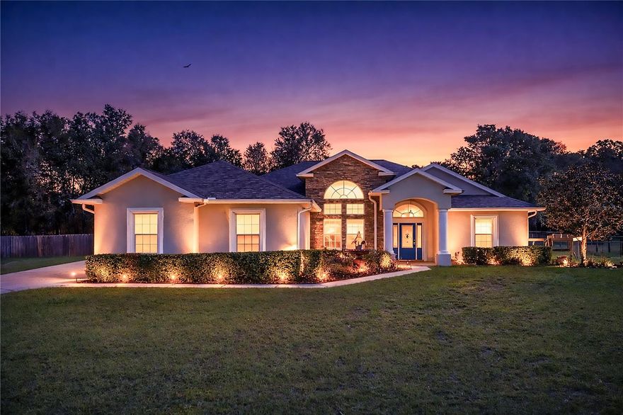 Rare opportunity in NW Marion County - Affordable 3BR/2BA pool home on 1.37 acres in a Gated Community - $534,000.  Opportunities like this are almost unheard of in NW Marion County!  This beautifully maintained 3-bedroom, 2-bath home with an office offers incredible value.  Combining acreage, upgrades and a pool all at an afordable price.  Situated on 1.37 acres inside a gated community, this property delivers the space and lifestyle buyers are searching for without the typical NW price tag.  Inside, you'll find gorgeous wood flooring throughout the main living areas with tile in the bathrooms and foyer.  The layout is ideal for both everyday living and entertaining.  The kitchen features premium Kitchen Aid appliances, generous granite counter space and ample storage, perfect for any home chef.  Step outside to your screened-in inground pool with spa and a new enclosure, creating the perfect setting for relaxing or hosting.  Major updates already completed:  new roof 2023, new A/C 2022, new sceen enclosure 2024.  Homes offering this combination of acreage, upgrades, pool and gated community living at this price are extremely hard to find in NW Marion County.  Pried to sell at $534,000.  Dont miss this rare chance, schedule your private showing today.