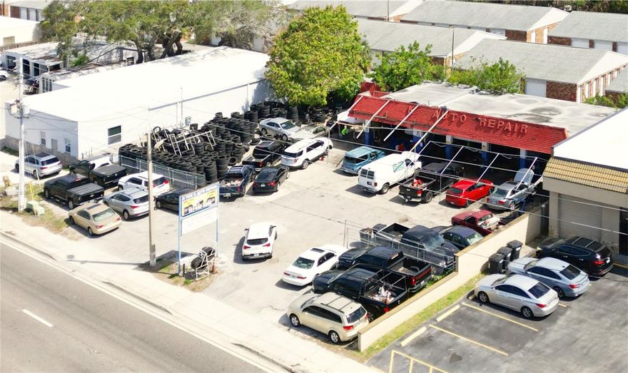 PROPERTY & BUSINESS SOLD TOGETHER. K Tires Inc is a well-established tire and auto service business in a high volume 30,000 traffic count on Missouri Ave, Clearwater, FL. They specialize in tire sales, installations, and vehicle repairs for both personal and commercial vehicles, the business has excellent visibility, easy access, and a loyal customer base built over years of consistent service. With a reputation for reliability and competitive pricing. 
Owner is moving back home.
Situated on a 12,660 sq ft lot with over 2,300 sq ft of usable building space, the property features multiple service bays, an office/reception area, and ample parking.

Currently operating as a turn-key auto repair and tire shop, the site is ideal for continued automotive use or could easily be repositioned for other commercial applications. Lot Dimensions and Zoned for general commercial use (buyer to verify), allowing for a wide range of potential businesses.

Located minutes from downtown Clearwater and US Highway 19, with easy access to beaches, shopping, and residential neighborhoods. Priced to sell — perfect for owner-operators, investors, or anyone seeking an affordable commercial foothold in a high-demand corridor.

Don't miss this chance to add value and grow your business in a sought-after high density Clearwater location!
PROPERTY & BUSINESS SOLD TOGETHER.  
DO NOT GO TO PROPERTY WITHOUT CONTACTING REALTOR FIRST
