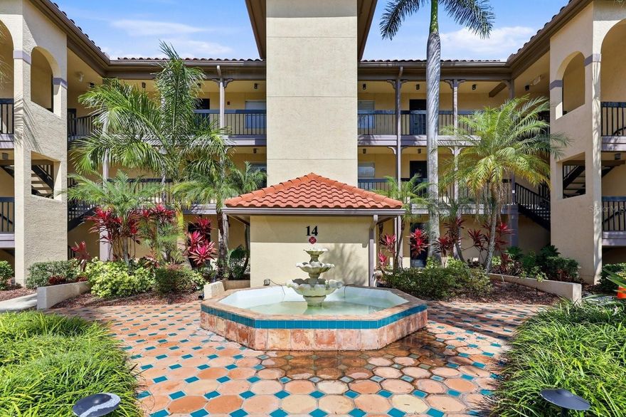 Imagine starting your day with coffee at sunrise overlooking a tranquil pond from this rarely available 3 bedroom 3 bath spacious condo with a convenient private 1-car garage located in the resort-style gated community of Audubon Condos at Feather Sound. Enter this light and bright residence with updated kitchen, newer luxury vinyl floors throughout and updated bathrooms. Entertaining is easy as the dining and living room area leads to the covered and screened balcony with beautiful views. For those who enjoy a bit of privacy, the  3-way split bedroom plan may be just what you are looking for along with 2 additional bedrooms, one with it's own ensuite bathroom!  The oversized primary suite with walk-in closet, en-suite bath, dual sinks and separate tub and shower and it's own private balcony. The resort style lifestyle offers an impressive heated pool and hot tub, tennis courts, basketball court, well-appointed fitness center, a cyber cafe and clubhouse. This is a pet friendly community. Location is super convenient to I-275 offering an easy to commute to both Downtown St Pete and Downtown Tampa. Close to Tampa International Airport, St Pete/Clearwater Airport, restaurants, shopping boutiques and malls, grocery, golf & tennis close by and the beaches.  May be purchased furnished or unfurnished.