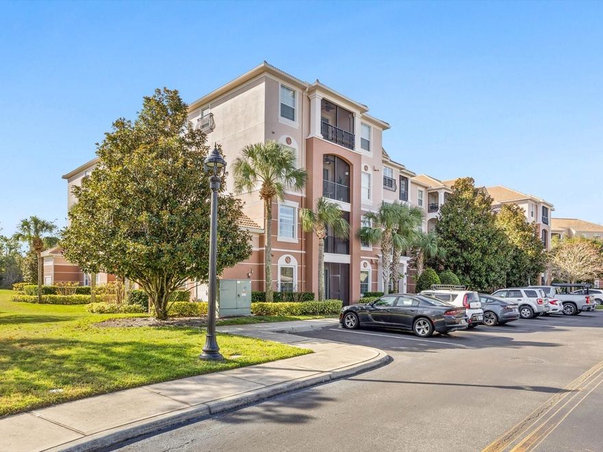 Welcome to this beautifully maintained condo in the gated community of Bella Trae! Freshly painted and featuring brand-new carpet along with numerous updates, this home offers a clean, move-in ready feel from the moment you step inside. 

The kitchen boasts granite countertops and overlooks the combined dining and living area-perfect for effortless entertaining and everyday comfort. The split floor plan provides privacy, with the primary bedroom set apart from the two guest bedrooms. The primary suite includes an en-suite bathroom and a walk-in closet, while all bedrooms feature ceiling fans for added comfort. Enjoy your morning coffee or evening unwind on the screened-in lanai. 

Additional conveniences include one assigned covered parking space with a private storage area. 

Bella Trae offers a resort-style lifestyle with exceptional amenities; a zero-entry heated pool and spa, clubhouse, fitness center, community grills, billiards room, Wall Street library, putting green, and pickleball courts. The community is also close to the world famous theme parks, and multiple golf courses for your enjoyment!

Your HOA dues cover water, exterior maintenance, landscaping, basic cable/internet, and pest control, giving you peace of mind and a low-maintenance lifestyle. 

Don't miss the opportunity to own a beautifully refreshed home in one of the area's most desirable communities!