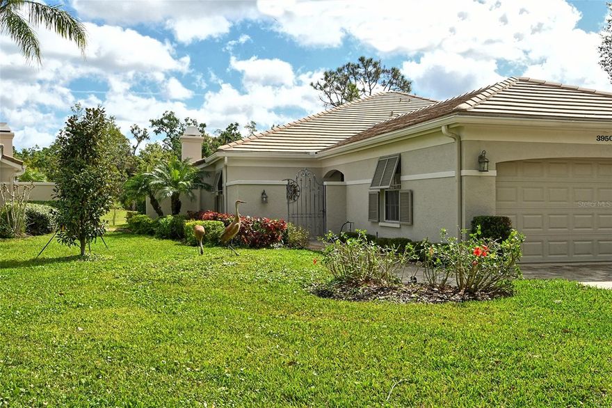 Location, location , location! THE MEADOWS Golf & Country Club - Nestled in the heart of Oakley Greene, this is a beauty. Remodeled in 2020 with so many nice features like : brand new kitchen with off white cabinets, granite counters and backsplash, all SS appliances, porcelain floor tile t/out, freshly painted t/out including all crown molding and trim, all high impact windows with unobstructed views of the golf course(except door from kitchen patio), plantation shutters in the 2 bedrooms and dining room, roll down shades on all lanai windows, sliding door and owners bedroom, remodeled bathrooms, whole house re-piped in 2022, ss stackable washer and dryer, all closets with organizers, 5 ceiling fans, freshly painted garage and garage floor, water heater 2020. The lanai floor was also leveled with the rest of the house, so no step down. All ductwork was cleaned in March 2025. The fireplace surround brings the beauty of the kitchen granite into your living room. All these and on a golf course with views of the lake in the desirable Meadows community. Community has 2 pools. Centrally located in North Sarasota, 6 miles away from the Lido beach, 10 min away from the the beautiful UTC with the mall, shopping and many restaurants, 20 min from SRQ Airport. THE MEADOWS is one of the most desired community in Sarasota and offers 14 miles of walking trails, 3 golf courses, over 80 lakes, dog parks, full gym, pickle ball courts, lap pool, etc.  VEHICLE RESTRICTIONS NO COMMERICIAL VEHICLES, MOTOR CYCLES.  House is ready for you ! Come fall in love! For Lease or Sale - which ever comes first!