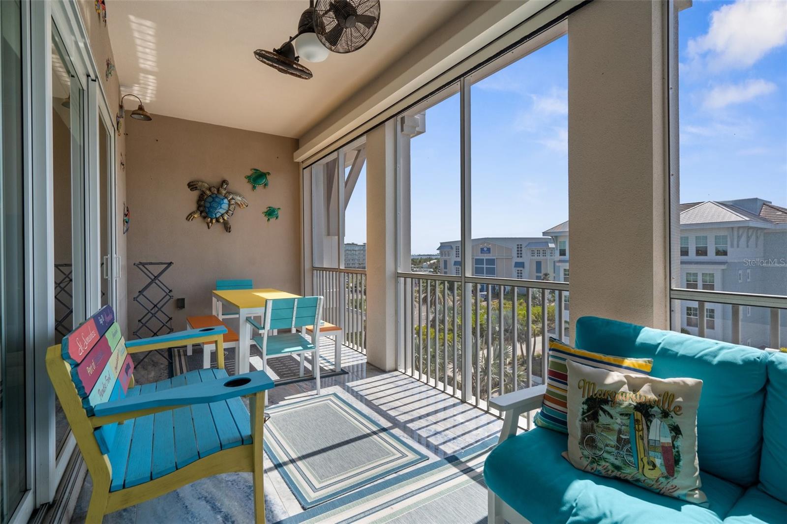 Welcome to Penthouse Retreat!
?1 Mile to the World Class Beaches of Anna Maria Island
?Close proximity to Bradenton, Lakewood Ranch, Sarasota, and Tampa
?Community Pool, Splash Pad, Playground, and Activity Area
?Walk to Floridays or take a stroll around Robinson Preserve
?Fully stocked kitchen for all your favorite home cooked meals
?High speed Wi-Fi, Smart lock for Self-Check-in
Welcome to Penthouse Retreat! This penthouse is a 2-bedroom, 2-bath condo offering everything you need for an unforgettable vacation in paradise. Sitting on the Anna Maria Island Sound, this condo promises a perfect blend of comfort, convenience, and coastal charm. Nestled at the base of the Manatee Ave. bridge, this exquisite condo offers the quintessential Florida vacation experience, just one mile from the pristine shores of Anna Maria Island or easy access to the mainland and its numerous opportunities for shopping and dining.
Prime Location: Discover the best of coastal living with easy access to beaches, nature preserves, and dining hotspots. Indulge in waterfront dining at the new "Floridays" restaurant, steps from your doorstep, or explore nearby nature preserves like Robinson Preserve for outdoor adventures. Enjoy easy access to Manatee Public Beach, Bean Point, and other pristine beaches. The balcony faces east for picture-perfect views of sunrises illuminating the dreamlike resort.
Resort-Style Amenities: One Particular Harbor at Margaritaville is a beautiful, lush, luxurious gated community that offers pristine resort amenities. Short term stay (less than 30 days) amenities include free WIFI, covered parking, heated pool, playground, splash zone, and a grilling area with picnic tables. A marina with wet and dry boat storage is adjacent to the property and available for an additional fee. Long term stay (30 days or greater) amenities ALSO include access to the $4.2 M waterfront beach club. Sitting on the inter-coastal waters, it boasts amazing sunsets and a huge, heated resort-style pool. Enjoy the live entertainment, Sky Bar Restaurant, 4200 sq. foot fitness center. Your long-term experience also allows you access to three additional heated pools, a fire pit gathering area, yoga lawn, kayaks, and 2 kayak launches. Enjoy nature at every angle as well as lush, well-kept island landscaping as you walk/run on the many paths throughout the community and around the lake.
Luxurious Living Space: Step into luxury within this impeccably appointed coastal condo, featuring a fully equipped modern kitchen and upscale beachy furnishings. Relax in the open floor plan and enjoy the Smart TV and plenty of seating for social fun. The fully stocked kitchen is a chef’s dream with granite countertops, stainless steel appliances, and full access to the living and dining rooms so you never miss a beat. Dining room table sits 6 comfortably with more seating around the kitchen island. This top-floor condo offers high ceilings and an open floor plan with the bedrooms on opposite sides of the space. The lanai overlooks the pool, offering stunning views of the community’s lushness and swaying palms.
Sleeping Arrangements:
Bedroom 1: King bed, walk-in closet, Smart TV, and ensuite bathroom
Bedroom 2: King bed and Smart TV
Living Room: Sleep Sofa
*Please keep in mind if the elevator becomes inoperable due to any reason, the stairs will be the only form of transportation between floors.