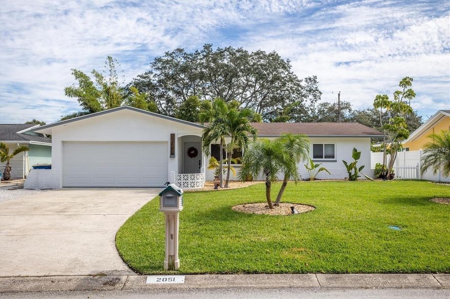 AVAILABLE NOW! Ready for immediate move in. Desirable location in quiet neighborhood right on the Clearwater Dunedin line, near downtown Clearwater, Dunedin, the Bluejay ballpark, and the Baycare sound. This well-maintained 2-bedroom, 2-bathroom home offers a plenty of bright living space, with an additional sunroom. Updated kitchen and bathrooms, terrazzo and tile floor throughout. The large primary bedroom features a walk-in closet. The home includes all appliances, including a new washer and dryer, and features central air conditioning for year-round comfort. Oversized 2 car garage. Situated on a large lot with a spacious backyard, the property is in a no-flood zone with no HOA restrictions. A 2-car garage and ample parking add to its convenience. It is also partially furnished. Pet friendly. Conveniently located on the Dunedin-Clearwater line, this home provides easy access to beautiful beaches, parks, restaurants, and all the amenities the area has to offer. To move in, tenants must provide the first month’s rent and security deposit of 1.5 months rent before the lease begins. The tenant is responsible for all utilities, lawn care, and pest control. Pets are welcome. AVAILABLE NOW! Contact today to schedule a showing! Text or email preferred. Tenant is responsible for their own due diligence. This includes, but is not limited to, verifying community information and rules, square footage, lot size and dimensions, setbacks, taxes, utility data, and school assignments.