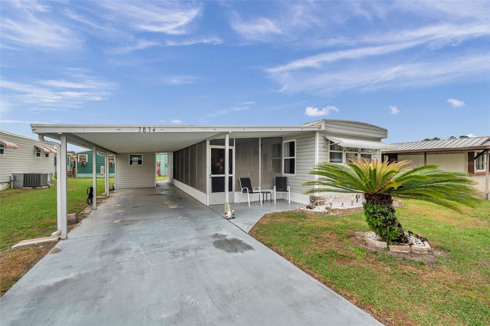 Looking for the perfect winter getaway or a year-round Florida oasis? Your search ends here! Step into this beautifully remodeled home in the vibrant 55+ community of Terrace Park, where you own the land!
As you approach, you're welcomed by a spacious screened-in lanai—ideal for relaxing or entertaining family and friends! Inside, this home has been completely transformed with brand-new floors, sleek new windows, a stunningly remodeled kitchen, and a luxurious bathroom featuring a custom shower. Plus, enjoy the comfort of a new hot water heater, brand-new appliances, a modern HVAC unit, and upgraded 100-amp electrical service.
The living room, kitchen, and hallway now boast fresh sheetrock on both walls and ceilings, giving the space a cozy, contemporary vibe. Need extra storage or workspace? This home has you covered with two private, attached sheds—one currently serving as a laundry room and the other as a workshop.
Location couldn’t be more convenient! Publix, Home Depot, and a variety of local restaurants are just minutes away. Plus, with easy access to Highway 301 and I-75, you'll have no trouble exploring the area. Nearby, you’ll find beautiful state parks and several top-notch golf courses.
This is more than just a home—it’s a lifestyle waiting for you! Furnishings and decor are available for purchase to complement the home's design!!
