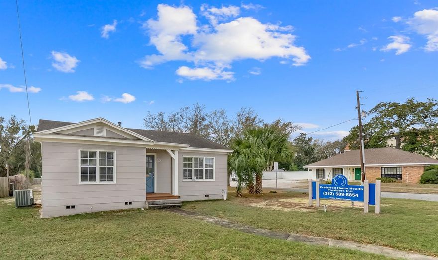 One or more photo(s) has been virtually staged. INVESTOR’S DELIGHT IN THE HEART OF EUSTIS!
Don’t miss this prime opportunity to own a former medical office building situated on a high-visibility corner lot in a central, convenient location. With over 1,500 square feet of flexible space, this property offers excellent potential for a variety of uses. Zoning allows for multiple possibilities, including medical or professional office, residential conversion, or income-producing rental property.
The site includes 18 parking spaces with additional room for expansion—an ideal feature for business or multi-use plans. Strong exposure, easy access, and continued area growth make this a smart addition to any investment portfolio. Seller financing with acceptable terms! 
Now is the time to invest!
Buyer to verify all intended uses with the City of Eustis.