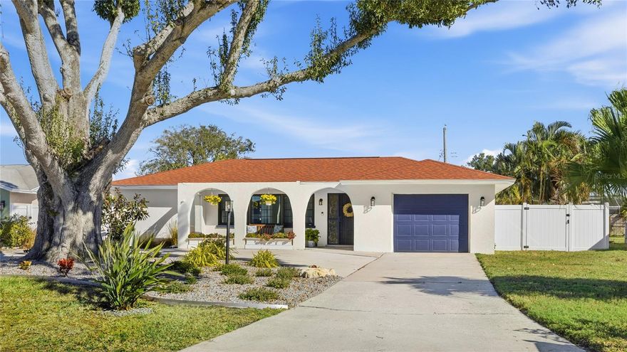 Located on a quiet cul-de-sac just minutes from Anna Maria Island, this full turnkey, move-in-ready 2-bedroom, 2-bathroom home allows for immediate occupancy and an effortless transition whether used as a primary residence, second home, or short-term rental opportunity. Offering nearly 1,400 square feet of flexible living space, the open-concept design creates a comfortable and functional layout where the living and dining areas flow seamlessly into the heart of the home. The kitchen has been thoughtfully updated with white cabinetry, quartz countertops, Samsung Bespoke appliances, and a large contrasting island that serves as both a focal point and a practical gathering space. Fully furnished and equipped, the home supports an easy, lock-and-leave lifestyle or instant rental setup without the need for additional investment. A split-bedroom floor plan provides privacy and adaptability, featuring two spacious bedrooms and updated bathrooms with clean, modern finishes. Natural light fills the interior through updated windows, while durable flooring throughout enhances both style and long-term usability. The outdoor space further elevates the property’s appeal. A fenced backyard offers privacy and low maintenance, centered around a saltwater pool with a paver deck ideal for relaxing or entertaining. A large screened patio with a finished ceiling extends the living space outdoors, creating an inviting setting for quiet evenings or guest enjoyment. Additional highlights include a circular driveway for added parking, a detached storage shed for extra functionality, and no HOA restrictions. Conveniently located near beaches, dining, shopping, and local attractions, this turnkey coastal home is ready from day one, presenting an excellent opportunity for immediate enjoyment, seasonal use, or income-producing potential.**THIS PROPERTY QUALIFIES FOR A 1% LENDER INCENTIVE IF USING PREFERRED LENDER. INQUIRE FOR MORE DETAILS.**