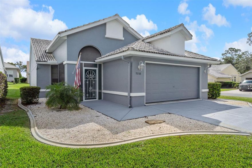 Welcome to the serene GlenLakes golf lifestyle! This move-in ready 2-bedroom, 2-bath villa is maintenance-free and turnkey. It features a light and bright open floor plan with vaulted ceilings and updated flooring throughout. The split plan affords privacy for guests, with their own bedroom and bathroom.

As you arrive, you’ll be greeted by fresh landscaping, complete with curbing to keep it looking great. The covered front patio is screened, providing the perfect spot for your morning coffee. Upon entering the home, you’ll find the guest bedroom and bathroom up front, as well as a spacious coat closet. The hallway leads you into the heart of the home—a spacious open family room with an adjoining dining area.

From here, you can head into the large kitchen with plenty of cabinets and the laundry area, as well as access to the garage. At the back of the home, you’ll find the primary bedroom suite, complete with double walk-in closets and a luxurious bathroom featuring a walk-in shower and jetted tub. Both the primary bedroom and living room have sliding doors that open to the large screened lanai.

The villa is just a street away from the private community pool. With this home, all you need is your suitcase to start living and experiencing the Florida lifestyle!

Located in the gated, prestigious GlenLakes community, residents enjoy a host of optional amenities including a clubhouse with restaurant and bar, 18-hole championship golf course, pro shop, Jr. Olympic-size pool, tennis, pickleball and bocce courts, fitness center, and countless social clubs. Social and golf memberships are available but not mandatory for this home.

The GlenLakes community is situated along Florida’s Nature Coast, offering convenient access to beaches, shopping, dining, medical facilities, and the Suncoast Parkway. HOA dues include 24/7 manned security, cable TV and internet (via Spectrum), lawn maintenance, and irrigation.

Enjoy low-maintenance living in Hernando County’s premier golf course community!