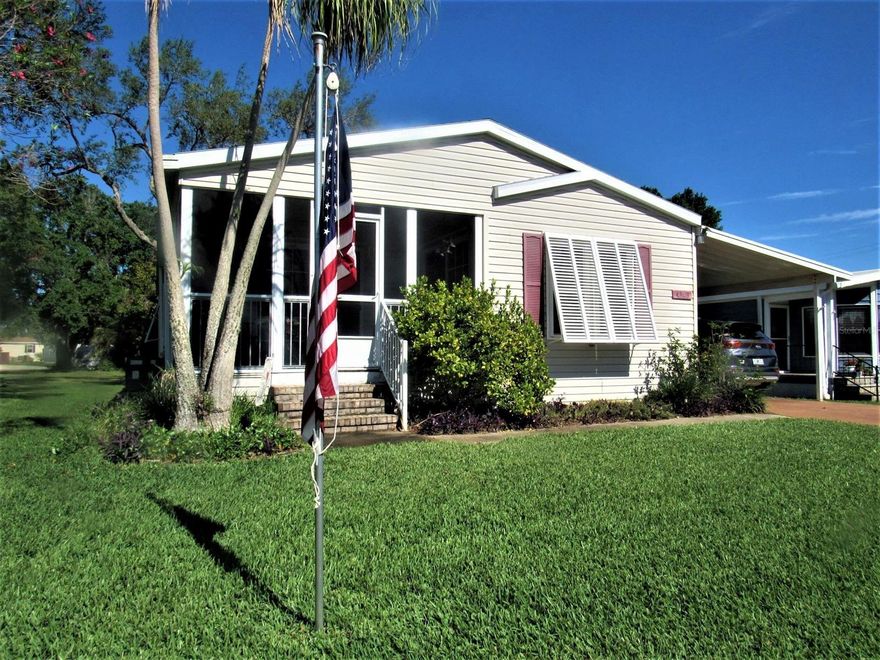 Beautiful, immaculate home in the desirable riverfront community of Terra Mar.  Have you dreamed of owning your own little piece of paradise? Look no further! This move-in ready home is on its own land, with a new roof-4/2022, A/C-9-2021,and new water heater-2022.  It has cathedral ceilings, crown molding, an open spacious kitchen and dining area you will love, not to mention the indoor laundry, screened rooms and large storage area. Did I mention the community has 2 salt water swimming pools, clubhouse, pickle ball court, fishing pier, boat launch area, and more, with a low amenities fee of $216 per month? Just a short distance away from New Smyrna beaches, Canaveral Seashore, Kennedy Space Center, and Orlando theme park. Call today for an appointment as this home will not last long! ;Water: City