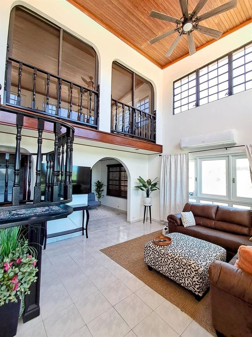 Gated, veteran-owned retreat with unparalleled privacy. Enjoy breathtaking sea & mountain views from this indoor/outdoor home on private land. Features include a generator, remote storm shutters, 7 AC units (house & apartment), washer/dryer, game room, wine fridge, dual kitchen appliances, and water sports gear. It's also a 5-minute drive to the world-famous, exclusive Palmas del Mar Beach Resort and a 5-min walk to MiraMar Bar/Restaurant. Taking tenants now during the low season that runs September through December 2025.