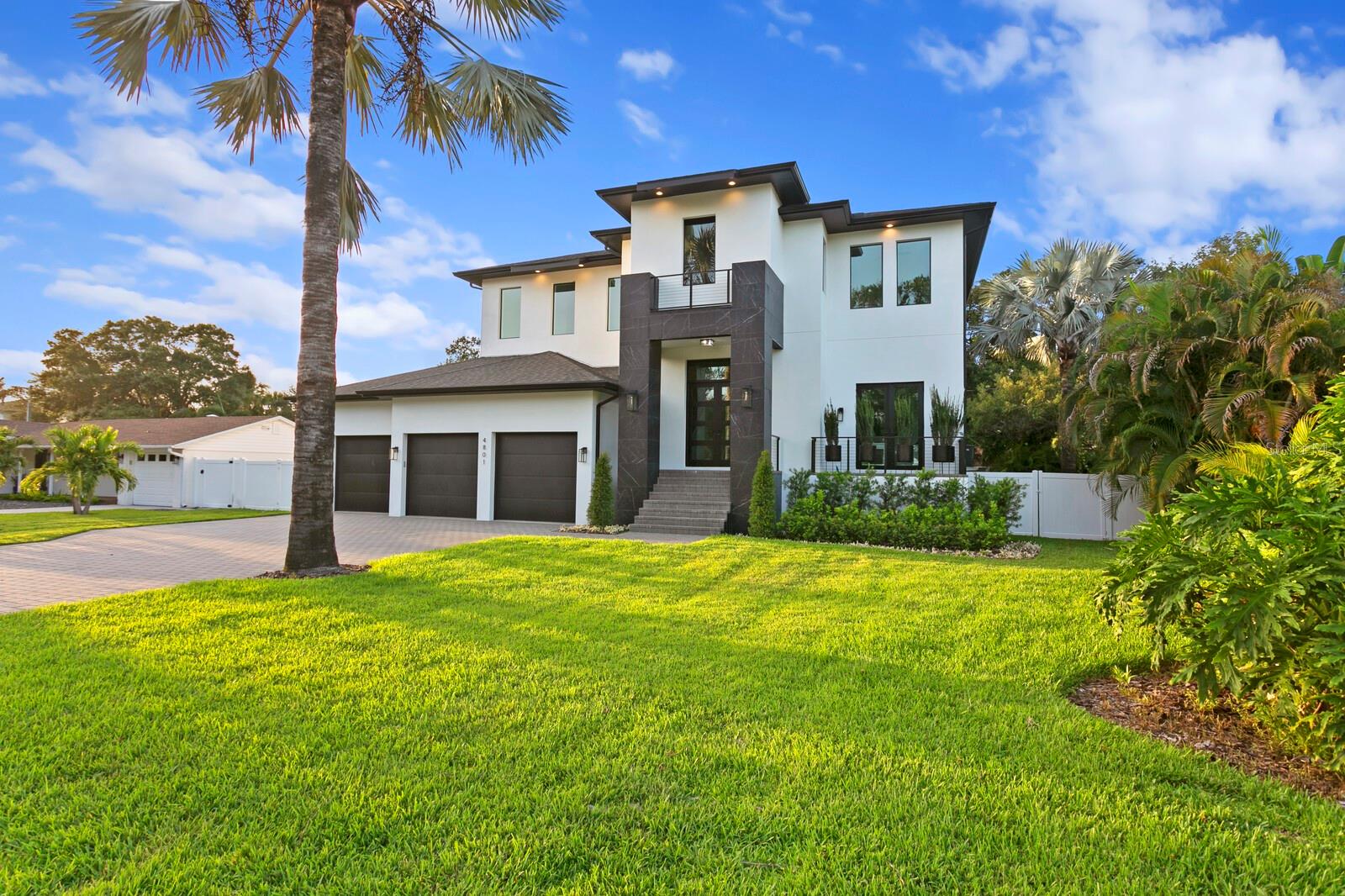 Located only 2 blocks from open bay water! This home is surrounded by some of the nicest new builds in Tampa. It's truly amazing, nearly every home on Leona St is newer construction ranging from $3m all the way up to $15m. 4801 W Leona St is a perfect gateway home into the neighborhood. This is your opportunity to own a brand-new home with a custom feel. Beyond the 5 bedrooms, study, bonus room, 4.5 baths, pool and spa, formal dining room and outdoor kitchen, this high end home offers many custom features that set it apart from the rest. As you enter from the steel double glass doors, you'll be greeted with 30 ft ceilings and natural light glowing in from the 20 ft long glass bi fold doors. The living room has a floor to ceiling custom built accent wall and entertainment center. The chef's kitchen features commercial grade appliances and a massive island! The master bedroom and bathroom make you feel like you're on vacation. The walk in closet is one of the biggest you'll see in Tampa! There are so many upgrades and amazing features in this home, it's a must see!