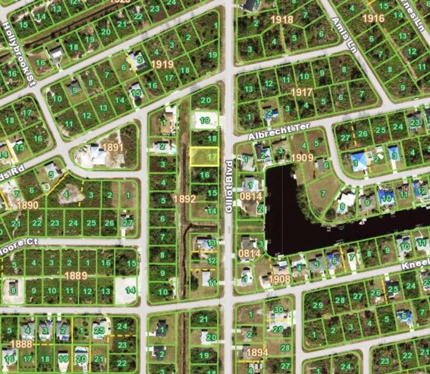 Ready to build your dream home? Here is the perfect vacant lot for you in Port Charlotte. Located in Charlotte County, Port Charlotte is a rapidly growing community in Florida with hundreds of miles of waterways and is located between Sarasota and Fort Myers. With so much available from an array of golf courses, Community and Environmental Parks, a Performing Arts Center, CoolToday Park as the home of Braves Spring Training, and additional easy access to either Sarasota or Fort Myer’s Marinas, Boating, Fishing, Parks, Playgrounds, Shopping, Restaurants, Myakka State preserve, wildlife, and much more. Come enjoy all that the Southwest Florida Lifestyle has in store for you. Let me help you find Your Piece of Paradise!

Adjacent Lot 4251 Gillot Blvd also available by same Seller (D6143956).