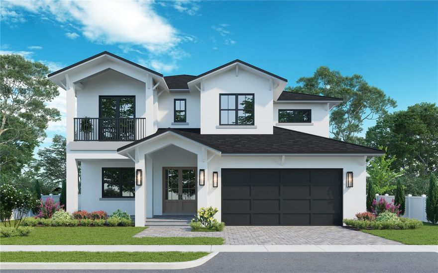 Under Construction. This beautiful custom home is just blocks to the Howard Avenue dining scene and just over a mile to Hyde Park Village, making it one of the most centrally located neighborhoods in South Tampa.  This home features everything you've come to expect from Devonshire Custom Homes, the striking curb appeal, the spacious back porch, the sleek pool and spa design, and everything in between. With over 4,300 square feet of living space, 10' ceilings, and wood floors throughout this contemporary open concept home, you will have plenty of space to live in luxury and to host friends and family on special occasions. The first floor includes a private guest suite, formal dining room, and spacious great room. The great room flows into a chef-worthy kitchen, with light cabinets and countertops, Wolf and Sub-Zero appliance package, large center island, eat in space, butler's pantry, and walk-in pantry. All of this overlooks your backyard and porch that is built for entertaining. At the top of the stairs, you are greeted by a roomy loft area, perfect for a tv room, playroom, workout space, homework space, etc... There are four additional bedrooms on the second floor, each with its own walk-in closet and en suite bathroom, including the spacious master suite with its spa like bathroom donning beautiful marble tile throughout and a huge walk-in closet with center island. The fifth bedroom has a private balcony off the front of the home to extend your living space further outdoors. Custom moldings, millwork and built-ins are a few of the custom interior features this home has to offer. Two-story block construction, impact resistant windows and doors, ensure that this home will stand the test of time and weather. Located in A-rated school district, walking distance to many of the Howard Ave restaurants, and conveniently located to Bayshore Blvd., this stunning home is a must see.