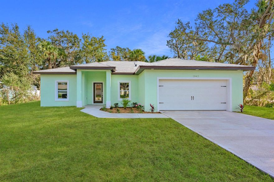 **Just Completed on Jan. 12th**  Welcome to Florida Shores! This brand new beautiful 'Ocean' model home is built by the local builder Maier Meadows LLC. Featuring an open floor concept, this modern home has it all! This lot measures 106' wide by 100' deep. Some of the standard features include: 36'' designer picture frame cabinetry, all soft close cabinets doors and drawers, stainless steel appliances, upgraded fan/light package, durable luxury plank vinyl flooring throughout main living area, 9'4'' ceiling height, custom tile in bathrooms, his/her closet in master bathroom, carriage style garage door, full-light front door, extended covered lanai, hurricane shutters, LED exterior lights and more! Purchase with peace of mind as a Builder Home Warranty is included. Best of all RV/boat parking and NO HOA! ;Water: City