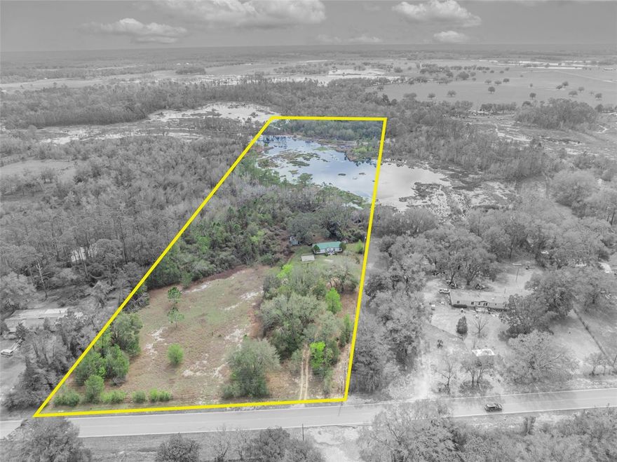 Price Reduced! Seller Motivated... Welcome to your private slice of Old Florida paradise! This stunning 10-acre property in Groveland offers the perfect blend of convenience and serenity, ideally located just minutes from Florida’s Turnpike, Hwy 27, and Hwy 33—making commuting easy while still enjoying complete privacy.

The land is primarily cleared and ready for you to build your dream home, offering endless possibilities for a custom estate, family retreat, or private homestead. With well, septic, and electricity already in place, much of the groundwork has already been done, saving you time, money, and stress. As well as impact fees. 4.65 acres of high and dry land. 

Nature lovers will appreciate the abundance of wildlife, peaceful surroundings, and private access to a bass-filled pond, perfect for fishing, relaxing, or enjoying quiet evenings outdoors. The gorgeous sunset views over the water create a breathtaking backdrop for your future home.

The property also includes two storage sheds, a carport, and plenty of room for gardens, animals, recreational space, or expansion. Whether you envision a modern estate, farmhouse, or multi-generational retreat, this property offers the space, privacy, and location to make it a reality.

Seller is motivated — bring your vision and start building your dream home today!
This property is also listed as Vacant Land in Stellar MLS – MLS #O6373385. Buyers and agents are encouraged to review both listings for full details on potential uses.