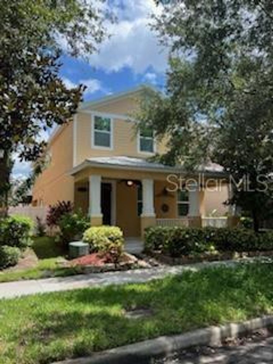 This 4 bedroom 2 bathroom house comes with a bonus room that can be used as an office or another bedroom as well. This property has a gorgeous outside area paved with brick, fenced in allowing you to have privacy, detached 2 car garage with a driveway to accommodate more cars. This very popular community has a large open park as well as a play area for kids and a community pool.