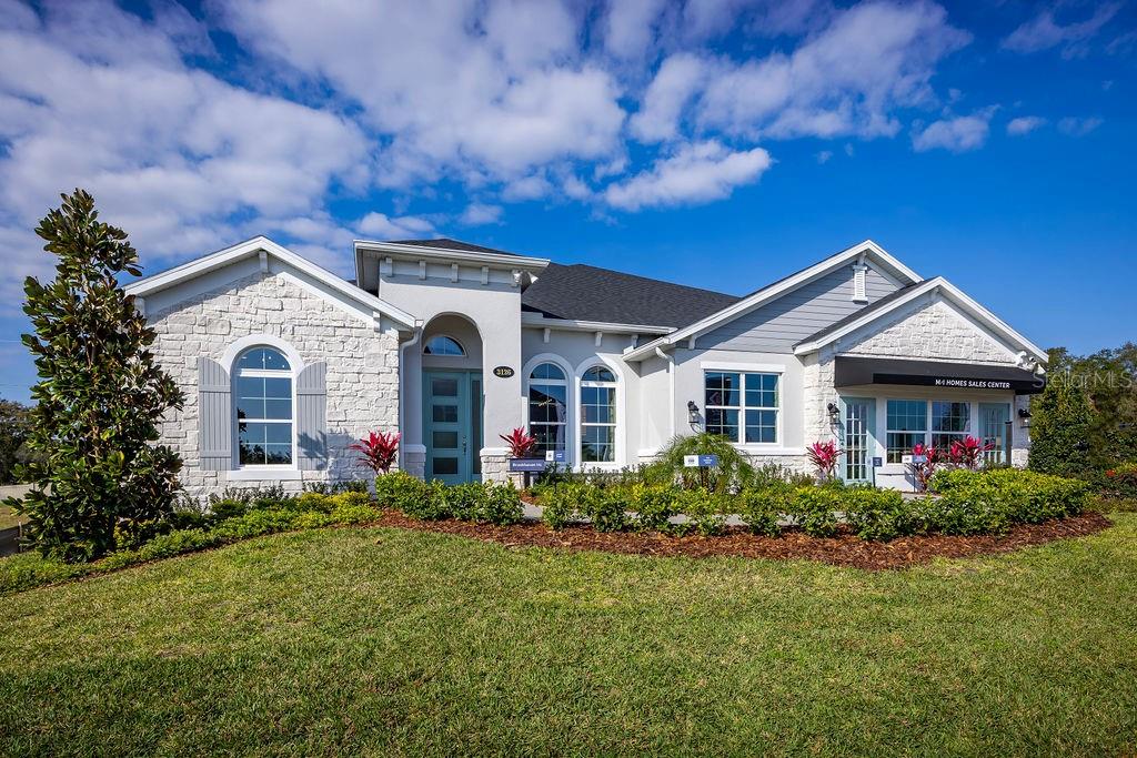 Model home available for leaseback. Welcome to this 5-bedroom, 4-bathroom model home in Apopka! Step into the foyer of this charming single family home. Notice the flex room and a formal dining room on either side of the foyer before stepping into the open-concept main living space. Your beautiful kitchen with stainless steel appliances is positioned to your immediate right, centered by a stunning island with white countertops. Access your 3-car garage through the interior door just outside the destination laundry room located on the other side of the kitchen. Walk through the family room and out onto your beautiful 16'7" x 20'7" lanai and pool area with pavers all around. Your owner’s bedroom offers views of your pool and backyard! Your en-suite owner’s bathroom features two separate vanities, a shower, a soaking tub, an extensive walk-in closet, and a private toilet room. Head upstairs after dinner to enjoy a game night in the bonus room. The fifth and final bedroom and full bathroom are just off the loft. A door in the bonus room leads out to the 11'9" x 12'2" cover balcony.