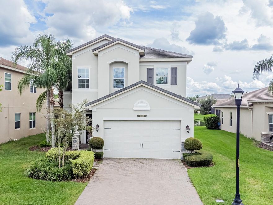 Available NOW!! Exceptional residence in the highly desirable Resort Style Community. This lovely home has water views and lots of natural light, so it feels really comfortable for your whole family to enjoy that Florida life. It's got 5 bedrooms, 4 full bathrooms, and a 2-car garage. Upstairs, the main bedroom is beautiful and has a nice water view. It's got two walk-in closets, a stand-up shower, and two sinks. The other three bedrooms are also upstairs. Two have walk-in closets and share a bathroom, and the third has its own bathroom. right next to that bedroom is a big loft that you could use as a game room, movie room, or even a library. Downstairs, there's another bedroom with a closet that would be perfect for guests or family, and there's a full bathroom right next to it. The Ridge at Wiregrass Ranch has an awesome clubhouse with a gym, indoor courts, a party room, a yoga space, a cool resort pool, a lap pool, a water splash area, playgrounds, and lighted tennis and other outdoor courts. Plus, there's a guard at the gate all the time. The HOA fee covers your lawn getting mowed and landscaping. The Ridge at Wiregrass Ranch. It's super convenient to Wesley Chapel's best schools, right off SR 56 near I-75, and just a few minutes from Wiregrass Mall, AdventHealth & BayCare Hospitals, The Grove for shopping, the Wiregrass Sports Complex, Tampa Premium Outlets, and tons of restaurants!