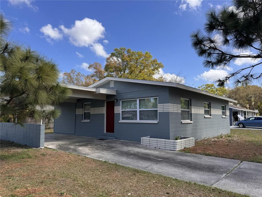 STOP YOUR SEARCH! This stunning 3-bedroom, 2-bathroom St. Petersburg gem has been completely reimagined and is ready for its new owners. Enjoy ultimate peace of mind with a BRAND NEW ROOF, NEW HVAC system, NEW appliances, NEW flooring and NEW impact-rated windows providing efficiency and security. Step inside to a bright, open floor plan featuring a designer kitchen with brand-new stainless steel appliances and sleek finishes. Every inch of this home has been updated, from the flooring to the bathrooms. Situated on a spacious corner lot with a circular driveway and a convenient carport, this home is located in a non-flood zone (Zone X) with no HOA. Minutes from world-class beaches, shopping, and downtown St. Pete. Schedule your showing today—this one won’t last!