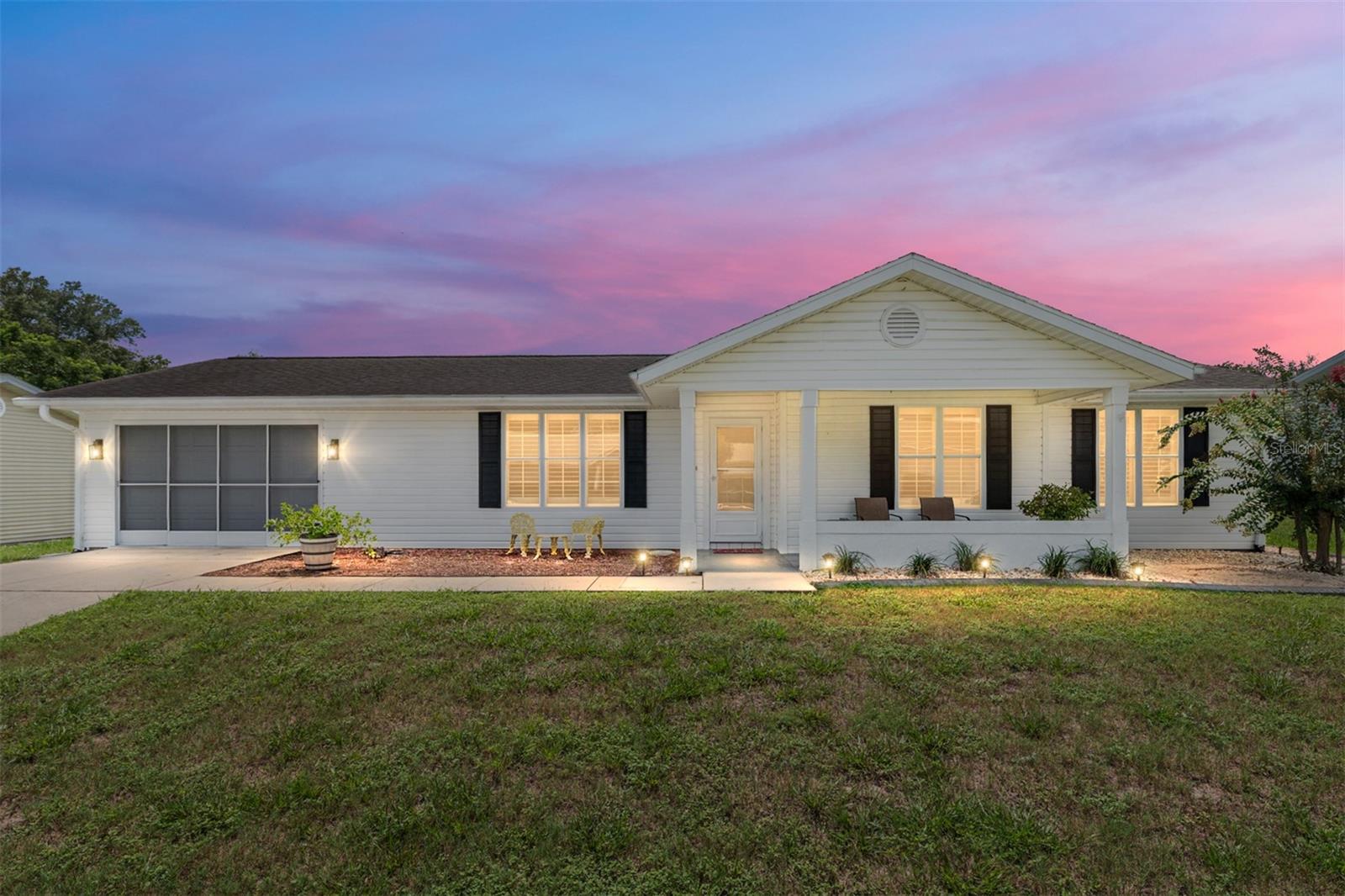 Nestled in the charming Oak Run neighborhood, this delightful home is ready to welcome you. Meticulously maintained, it features two bedrooms, two bathrooms, and a 1 and 1/2 car garage, providing 1,433 square feet of living space. The main living area boasts an open and airy vibe, making it ideal for both relaxation and entertaining. Key highlights of this property include well maintained yard, meticulous flooring, nearly new kitchen appliances, including an additional refrigerator, sprinkler system, there really is too much to mention. Stay active with a variety of recreational options, such as shuffleboard, horseshoes, tennis, pickleball courts and a billiards room. Oak Run also has six pools (including a stunning indoor pool), five hot tubs, two fitness centers, a ceramics studio, a library, over 100 clubs, and a beautiful dog park accommodating both small and large breeds. Conveniently situated near SR 200 and I-75, shopping centers, amenities, restaurants, and an array of medical facilities, this property is just a short drive from Downtown Ocala and within 1-2 hours of Gainesville, The Villages, Daytona, Tampa, or Orlando, ensuring easy access to airports, theme parks, and some of Florida's most stunning beaches. This is a fantastic opportunity to embrace resort-style living! Don’t let this beautifully comfortable home slip away! Schedule your showing today and explore everything this property and the Oak Run community have for your upgraded lifestyle!