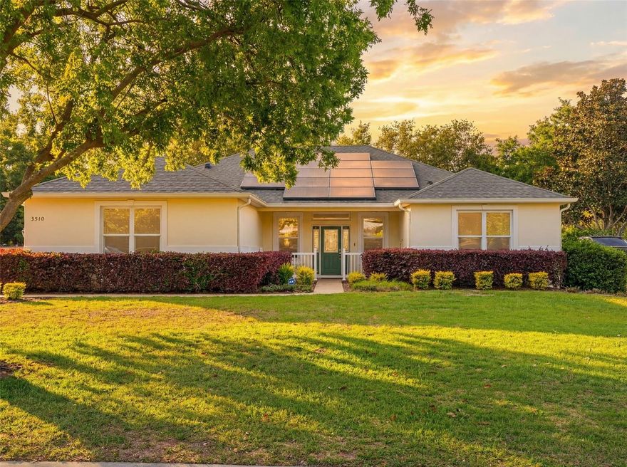 Welcome to this beautifully maintained home in the desirable Bright Water Place community, a charming waterfront neighborhood in Eustis. This 3-bedroom, 2-bathroom residence offers 1,815 square feet of comfortable living space on a generously sized lot, complete with a 2-car garage.

Step inside to discover an open and inviting layout featuring high ceilings and new hurricane windows that fill the home with natural light. The spacious family room boasts vaulted ceilings, creating a bright and airy atmosphere perfect for relaxing or entertaining. The large kitchen is a standout, featuring stainless steel appliances, and a seamless flow into the dining area—ideal for gatherings and everyday living.

The primary suite provides a peaceful retreat, while two additional bedrooms offer ample space for family, guests, or a home office. Step outside to a large covered and screened-in patio overlooking the expansive backyard—perfect for outdoor dining, entertaining, or simply enjoying Florida’s beautiful weather.

This home also comes equipped with a brand-new whole-home generator and solar panels, offering energy efficiency and peace of mind year-round.

Located in a waterfront community with a serene setting, yet convenient to local amenities, this home is the perfect blend of comfort, style, and smart living. Don’t miss your opportunity to make it yours!