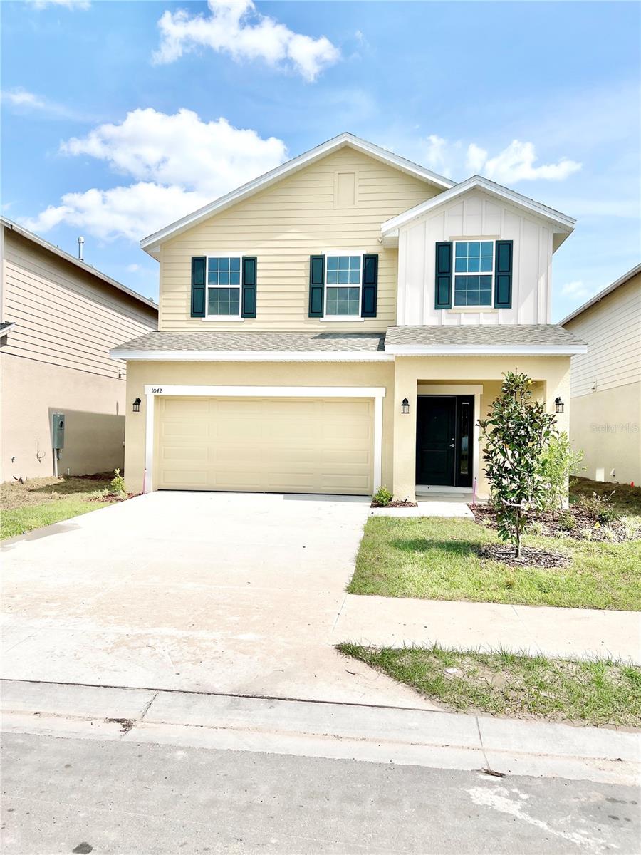 Under Construction. Stop by our model home at 1012 Anchorage St. for information about our current incentives. Brand new 4/2.5/2/2 home! Super energy efficient. Open floor plan with first floor master bedroom. Huge loft which is great for entertaining. Kitchen has large island with breakfast bar. Upgraded cabinets with Whirlpool stainless steel appliances. Large second story laundry room. Lanai in the rear. Master suite with large walk-in closet. Large master bath with 36 inch height dual vanity. 10 year structural warranty, builder warranty and manufacturer’s warranties included. Easy access to major roads. Boat ramp to lake .
Only $1,000 deposit until closing. Mortgage related closing costs paid when using preferred lender.