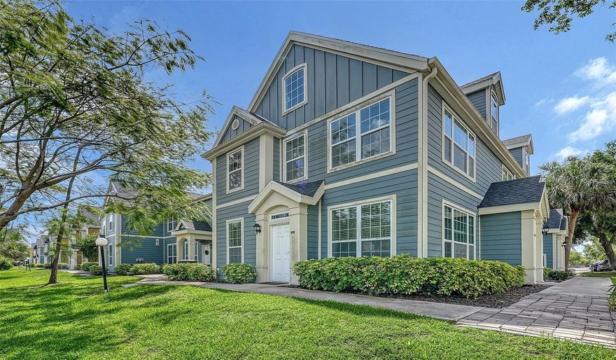 Experience maintenance-free living in the beautifully gated Admirals Walk community with exceptional resort-style amenities and a convenient Sarasota location. This spacious 2-bedroom, 2-bath ground floor corner unit condominium offers comfort, style, and functionality. The open-concept design features abundant natural light, creating a bright and airy ambiance throughout. Recent updates include dishwasher (2022), washing machine (2022) and water heater (2019). Residents enjoy exclusive access to a large clubhouse and fitness center, billiards and card rooms, catering kitchen, library, and a stunning gathering space with vaulted ceilings and a fireplace. Relax by the heated pool and spa overlooking a tropical lake, all within a beautifully maintained community. Ideally located just minutes from I -75, Siesta Beach, Legacy Trail, top-rated schools, shopping, dining, golf courses, and major roadways, this home delivers both convenience and lifestyle. HOA fees include building insurance, exterior maintenance, pest control, water, sewer, trash, and full use of amenities. The pet-friendly community, managed onsite, ensures an enjoyable living experience for all Whether full-time, seasonal, or investment, this is the Florida lifestyle at its best with low Condo fees and no CDD’s.
