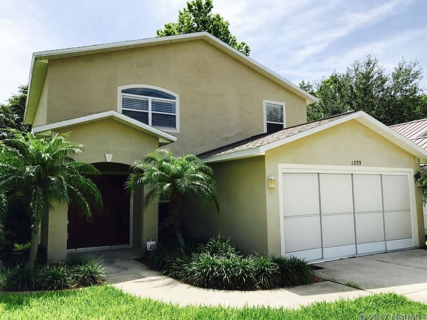 Well Maintained, move-in ready 4/2 concrete block home in Great Location and Neighborhood.  New Laminate flooring, New carpet, New plantation shutters, new ceiling fans, 2016 AC, 2016 roof, New stainless steel appliances, White kitchen cabinets, Screened sunroom and garage. Master Bedroom and Bath downstairs.  3 bedrooms plus bonus room/loft upstairs.  This home has plenty of storage on great corner lot with new vinyl fence. ;Water: City