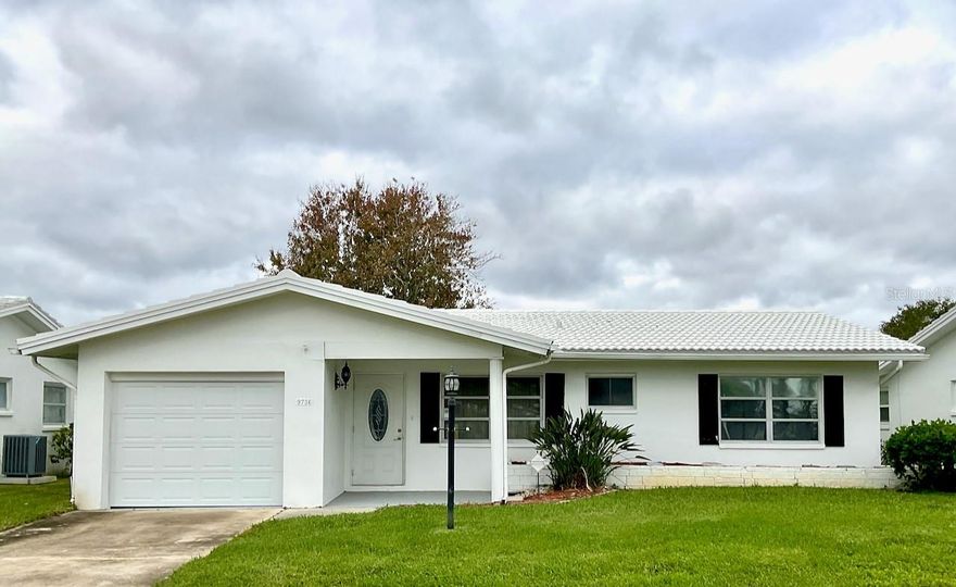 This 2 Bedroom, 2 Bath, 1 Car Garage home with 1328 Sq. Ft. is located in the desirable 55+ community of Mainlands of Tamarac. It is a Drayton model and is ready for someone to update to their own style. There is a patio in the back. Clean 4-Pt done in 2021 for insurance purposes. Maintenance fee is $450 per month and includes roof, exterior, water, sewer, trash, wifi, cable, lawn, clubhouse, and heated pool. Unit 4 has underground utilities and there are numerous activities at the clubhouse to be a part of. Located minutes from downtown St. Petersburg, Beaches and Airports. This one will be gone quickly!